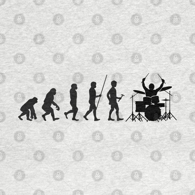 Human Evolution Drummer design by theodoros20